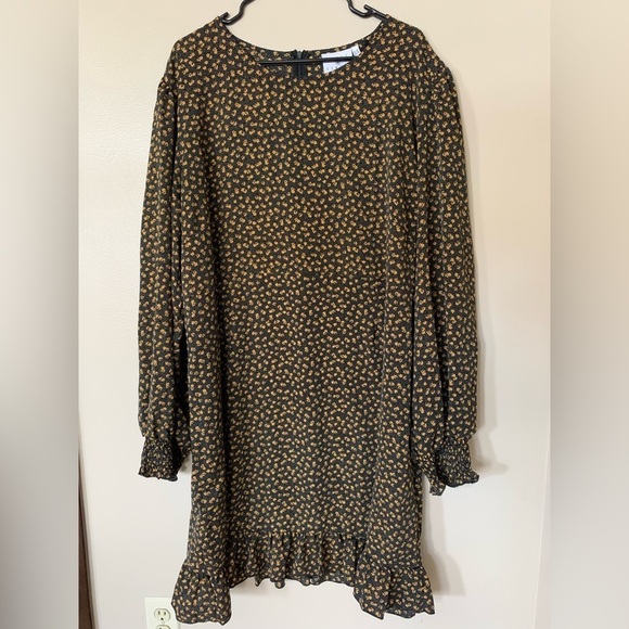 NWT Daisy Street Long-sleeve Ruffle Mini Dress Ditsy Floral Size 4X - Picture 3 of 15